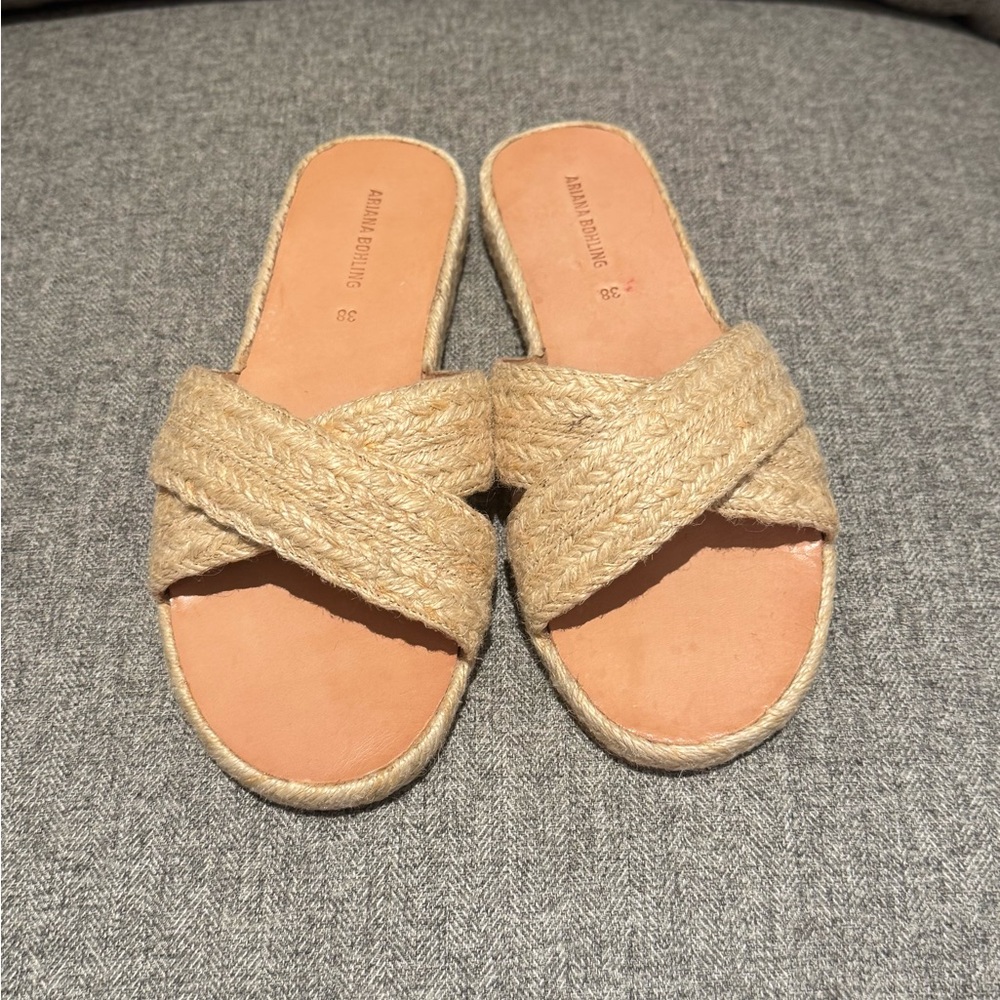 Ariana Bohling Woven Slip On Sandals Size 38 / US 7.5